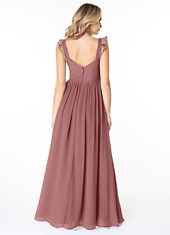 Azazie Stassie Bridesmaid Dresses Desert Rose A-Line Sweetheart Ruched Chiffon Dress image2