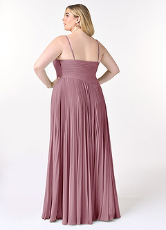 Azazie Vini Bridesmaid Dresses Vintage Mauve A-Line V-Neck Pleated Chiffon Dress image8