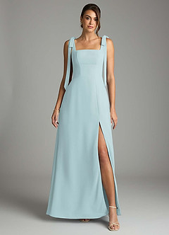 Azazie Debra Bridesmaid Dresses Mist A-Line with Pockets Chiffon Convertible Dress image7