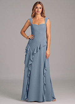 Azazie Sloane Brautjungfernkleider A-Linie Herzausschnitt Chiffon Kleid Zwielichtviolett image5