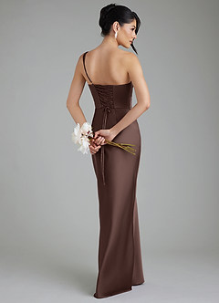 Azazie Sabrina Bridesmaid Dresses Ganache Mermaid Corset Stretch Satin Dress image2