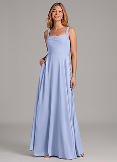 Azazie Shaude Brautjungfernkleider A-Linie Plissee Chiffon Kleid Eis image3
