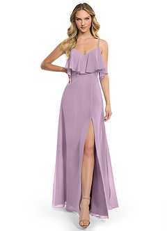 Azazie Jean Abiti da Damigella Abito Convertibile A-Line in Chiffon Glicine image1