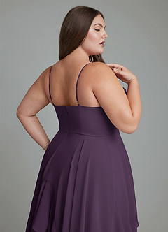 Azazie Zaina Bridesmaid Dresses Plum A-Line Chiffon Dress image13