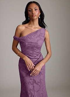 Azazie Emerson Bridesmaid Dresses Wisteria Mermaid Off the Shoulder Floral Burnout Dress image2