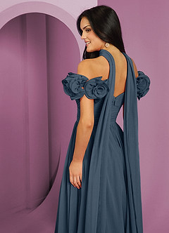 Barbie ♥ Azazie Bridesmaid Dresses Neptune A-Line Off the Shoulder Chiffon Convertible Dress image7