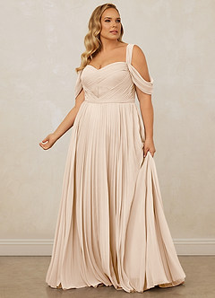 Christian Siriano Bridal for Azazie 1013 Bridesmaid Dresses White Alabaster A-Line Off the Shoulder Chiffon Dress image13