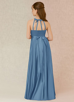 Azazie Arianthe A-Line Matte Satin Floor-Length Dress with Pockets image2