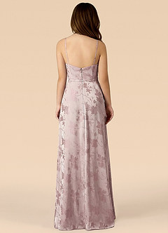 Azazie Kaylee Junior Formal Robe Trapèze en Jacquard Plissée Ombre à Paupières Rose Florale image5