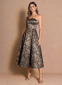 Valeri Ebony Gold Midi Dress image4