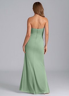 Azazie Mariya Jurken voor bruidsmeisjes Jurk van Mesh met Zeemeermin Strapless Matcha image6