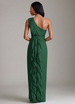 Azazie Venita Suknie dla druhen Osłona Marszczony Szyfon Do ziemi Sukienka image2