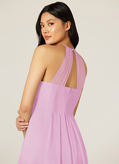 Azazie Sarah Brautjungfernkleider Empire Plissee Chiffon Kleid Bonbonrosa image7