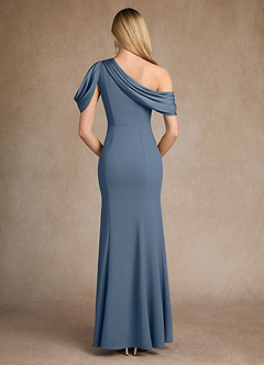Azazie Paris vestidos de madre de la novia Vestido de Crepúsculo de Crepé elástico de Sirena con Plisado image3