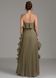 Azazie Alexia Bridesmaid Dresses Willow Green A-Line Ruched Chiffon Dress image7