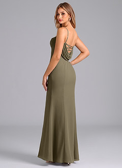 Azazie Wynni Abiti da Damigella Abito Sirena in Chiffon Corsetto Willow Green image5