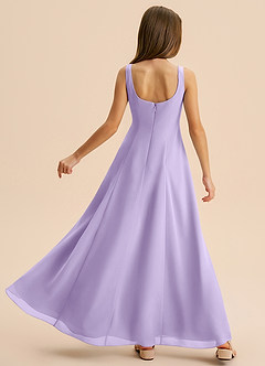 Azazie Lambie Junior Lilac A-Line Pleated Chiffon Dress image8