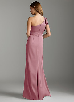 Azazie Rinna Bridesmaid Dresses Vintage Mauve Mermaid Ruched Stretch Satin Dress image8