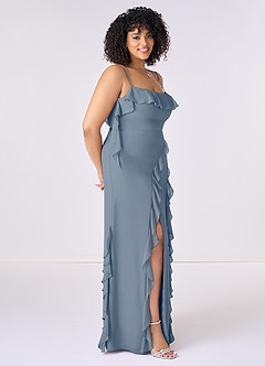Barbie ♥ Azazie Bridesmaid Dresses Twilight Sheath Bow Chiffon Dress image9