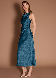 Gelina Navy Black Maxi Dress image4