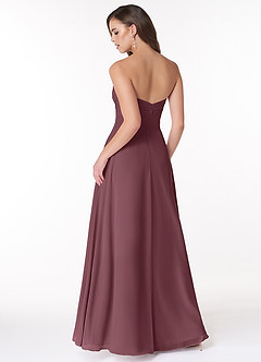 Azazie Arabella Allure Bridesmaid Dresses Sangria A-Line Sweetheart Neckline Chiffon Convertible Dress image2