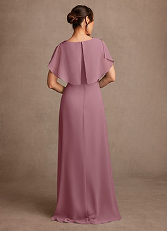 Azazie Frieda Mother of the Bride Dresses Vintage Mauve A-Line Applique Chiffon Dress image3