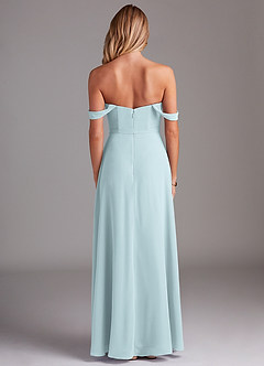 Azazie Aaron Bridesmaid Dresses Mist A-Line Off the Shoulder Chiffon Convertible Dress image3