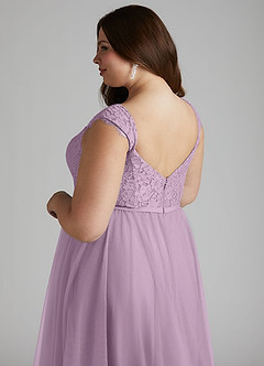 Azazie Luxi Bridesmaid Dresses Wisteria A-Line Pleated Tulle Dress image11
