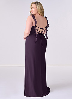 Barbie ♥ Azazie Bridesmaid Dresses Plum Mermaid Corset Chiffon Dress image8