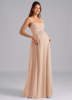 Azazie Saige Abiti da damigella d'onore premaman Abito A-Line Plissettato Chiffon Floor-Length image8