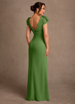 Azazie Louella Mother of the Bride Dresses Basil A-Line Pleated Chiffon Dress image2
