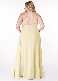 Azazie Davis Vestidos para Prova em Casa Vestido Buquê Floral Abstrato de Chiffon de Linha A com Plissado image8