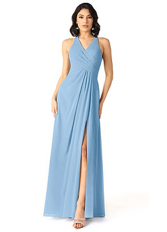 Azazie Danica Final Sale Stormy A-Line Pleated Chiffon Dress image1