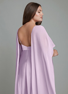 Azazie Stefania Brautjungfernkleider A-Linie Stretch-Satin Kleid Frostiges Flieder image15