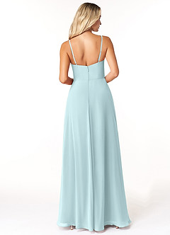 Azazie Moira Bridesmaid Dresses Mist A-Line Scoop Chiffon Dress image3