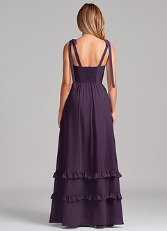 Azazie Anastacia Bridesmaid Dresses Plum A-Line Sweetheart Neckline Chiffon Dress image2