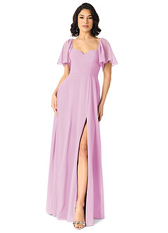 Azazie Chloe Bridesmaid Dresses Candy Pink A-Line Sweetheart Neckline Chiffon Dress image1