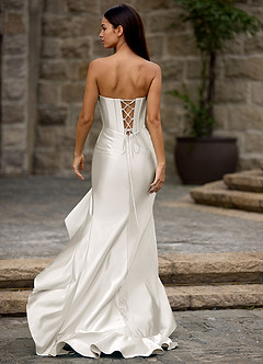 Siren Blanc Robe de bal sirène image2