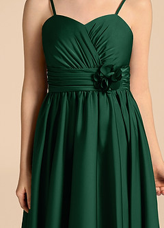 Azazie Catalina Junior Klä av A-Line i Stretch Satin Älskling Halsringning image8