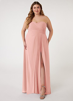 Azazie Arabella Allure Vestidos de damas de honor Vestido de Rosetón de Gasa de Corte en A Convertible con Escote de Corazón image12