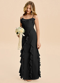 Azazie Phoebe Junior Klä av Tubklänning i Chiffong Rynkad image5