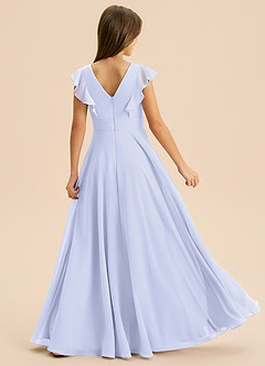 Azazie Anysa Junior Lavender A-Line Ruched Chiffon Dress image2