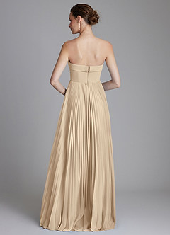 Azazie Mariana Bridesmaid Dresses Champagne A-Line Strapless Chiffon Dress image7