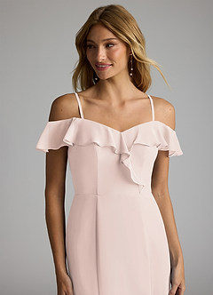 Azazie Sophie Final Sale Rose Petal A-Line Off the Shoulder Chiffon Convertible Dress image2