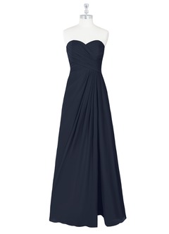 Azazie Arabella Allure Bridesmaid Dresses Dark Navy A-Line Sweetheart Neckline Chiffon Convertible Dress image8