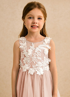 Azazie Mixie Flower Girl Dresses English Rose Ball-Gown Lace Dress image7