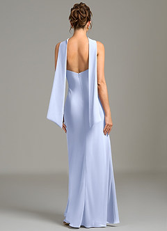 Azazie Cassiana Bridesmaid Dresses Ice Mermaid Pleated Chiffon Dress image5