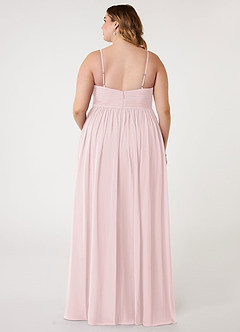 Azazie Alia Bridesmaid Dresses Blushing Pink A-Line Pleated Chiffon Dress image7