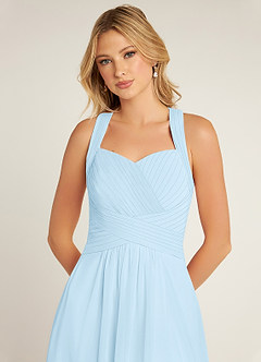 Azazie Claudia Bridesmaid Dresses Sky Blue A-Line Sweetheart Neckline Chiffon Dress image5
