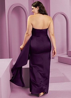 Barbie ♥ Azazie Brautjungfernkleider Wandelbar Etui Schulterfrei Stretch-Satin Kleid Traube image10